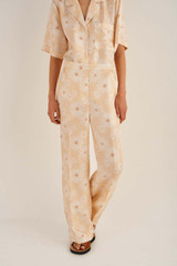 Oroton Daisy PJ Pant in Pale Mango and 100% Silk for Women