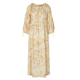 Front product shot of the Oroton Garden Floral Dress in Sugarcane and 100% Linen for Women
