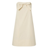 Oroton Drill Bow Dress in Ecru and 99% Cotton 1% Spandex for Women