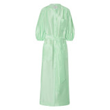 Front product shot of the Oroton Column Shirt Dress in Pear and 100% Silk for Women