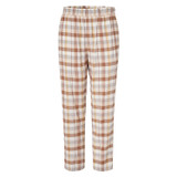 Front product shot of the Oroton Check Pant in Cocoa and 70% Viscose 30% Acetate for Women