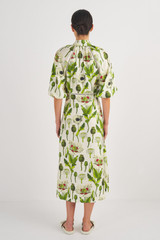 Oroton Garden Poppy Dress in Soft Cream and 100% Silk for Women