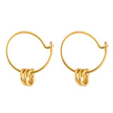 Oroton Wrenley Hoops in Gold and Brass Base Metal With 12CT Gold Plating for Women