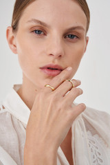 Oroton Elodie Ring Set in Gold and Brass Base Metal With 12CT Gold Plating for Women