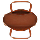 Internal product shot of the Oroton Polly Medium Tote in Cognac and Pebble Leather for Women