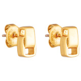 Front product shot of the Oroton Mayla Studs in Worn Gold and Brass Base With 18CT Gold Plating for Women