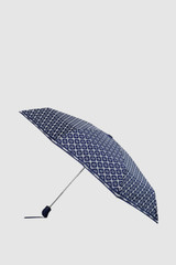 Front product shot of the Oroton Parker Small Umbrella in Denim Blue and 100% polyester fabric for Women . IP:1