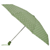 Back product shot of the Oroton Parker Small Umbrella in Watercress/Cream and Printed Pongee Fabric for Women