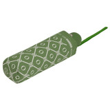 Front product shot of the Oroton Parker Small Umbrella in Watercress/Cream and Printed Pongee Fabric for Women