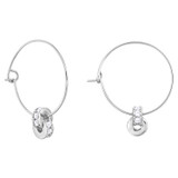 Oroton Leighton Hoops in Silver and Silver Base Metal With Precious Metal Plating/Cubic Zirconia for Women