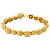 Oroton Ocean Pearl Limpet Bracelet in Worn Gold and Brass Base With 18CT Gold Plating for Women