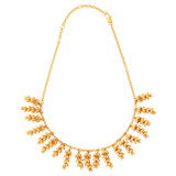 Front product shot of the Oroton Riley Necklace in Worn Gold and Brass Base With 18CT Gold Plating for Women