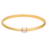 Front product shot of the Oroton Kori Bangle in Gold/Clear and  for Women