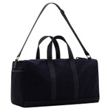 Back product shot of the Oroton Kane Weekender in Navy and Recycled Canvas for Women