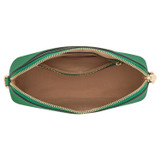 Internal product shot of the Oroton Inez Slim Crossbody in Emerald and Shiny Soft Saffiano for Women