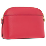 Back product shot of the Oroton Inez Slim Crossbody in Peony Pink and Shiny Soft Saffiano for Women