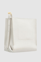 Back product shot of the Oroton Margot Tiny Bucket Bag in Clotted Cream and Premium pebble leather for Women . IP:25
