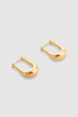 Front product shot of the Oroton Kora Mini Hoops in 18K Gold and Sustainably sourced 925 Sterling Silver for Women .