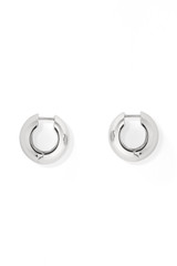 Front product shot of the Oroton Josie Huggies in Silver and Sterling silver for Women . IP:1
