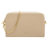 Front product shot of the Oroton Inez Chain Crossbody in Fawn and Smooth Saffiano for Women