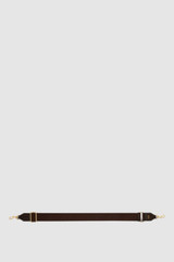 Front product shot of the Oroton Logo Bag Strap in Mahogany and Smooth leather and webbing for Women . IP:14