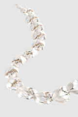 Front product shot of the Oroton Tulip Necklace in Silver and Brass for Women . IP:14
