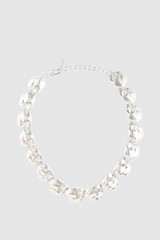 Front product shot of the Oroton Tulip Necklace in Silver and Brass for Women . IP:1