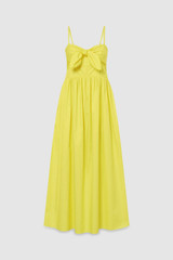 Front product shot of the Oroton Lace Trim Sundress in Vibrant Yellow and 100% cotton for Women . IP:1