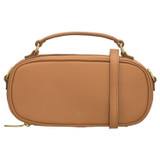 Front product shot of the Oroton Margot Camera Bag in Dark Camel and Smooth Leather exterior for Women