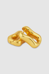 Detail product shot of the Oroton Livia Huggie in Worn Gold and  for Women . IP:21