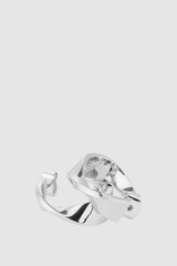 Detail product shot of the Oroton Ribbon Hoops in Silver and  for Women . IP:21