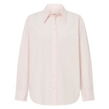Front product shot of the Apparel Wren Poplin Shirt in Palest Pink and Made from 100%  Cotton Poplin for Women