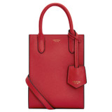 Front product shot of the Oroton Ivy Mini Top Handle Tote in Dark Ruby and Saffiano leather material for Women