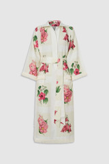 Front product shot of the Oroton Verandah Floral Long Tunic Dress in Multi and 100% Linen for Women