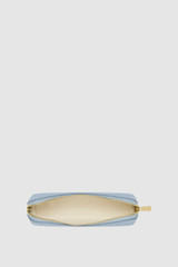 Internal product shot of the Oroton Fife Pencil Case in Denim and Pebble leather material for Women . IP:17