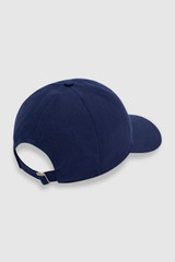 Back product shot of the Oroton Oro Logo Cap in North Sea and High-quality 100% cotton material for Women . IP:25