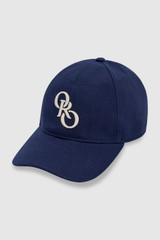 Front product shot of the Oroton Oro Logo Cap in North Sea and High-quality 100% cotton material for Women . IP:1