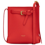 Front product shot of the Oroton Margot Tiny Bucket Bag in Chilli Pepper and Smooth Leather for Women