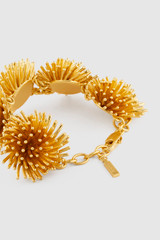 Detail product shot of the Accessories Urchin Bracelet in Worn Gold and Brass for Women