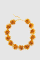 Front product shot of the Oroton Urchin Necklace in Worn Gold and Premium brass material for Women . IP:1