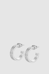 Front product shot of the Oroton Heather Hoops in Silver and Premium brass material for Women . IP:1