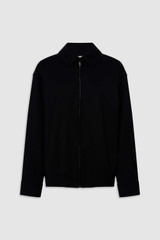 Front product shot of the Oroton Bomber in Black and 100% wool material for Women . IP:1