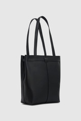 Back product shot of the Oroton Cali Tote in Black and Premium smooth leather for Women . IP:25