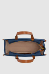 Internal product shot of the Oroton Sasha Medium Tote in PRUSSIAN BLUE MIX and 100% polyester fabric for Women . IP:17