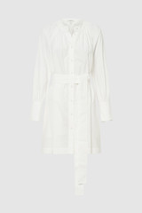 Front product shot of the Oroton Lace Detail Smock Dress in White and 100% cotton material for Women