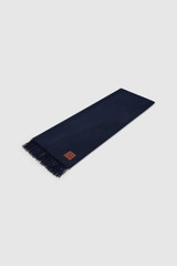 Front product shot of the Oroton WOVEN WOOL SCARF in North Sea and 100% wool fabric for Women