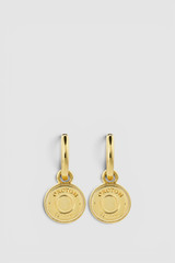 Front product shot of the Oroton KAIA CHARM HUGGIES in Gold and Premium brass material for Women . IP:1