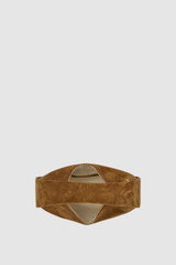 Internal product shot of the Oroton Clara Suede Mini Bag in Teak and Premium suede leather for Women . IP:17