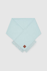 Front product shot of the Oroton Woven Wool Scarf in Blue Mint and 100% wool fabric for Women . IP:15
