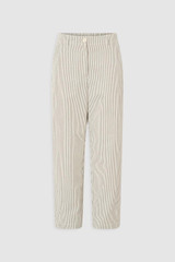 Front product shot of the Oroton Arlo Railroad Pant in Khaki and 100% cotton fabric for Women . IP:1